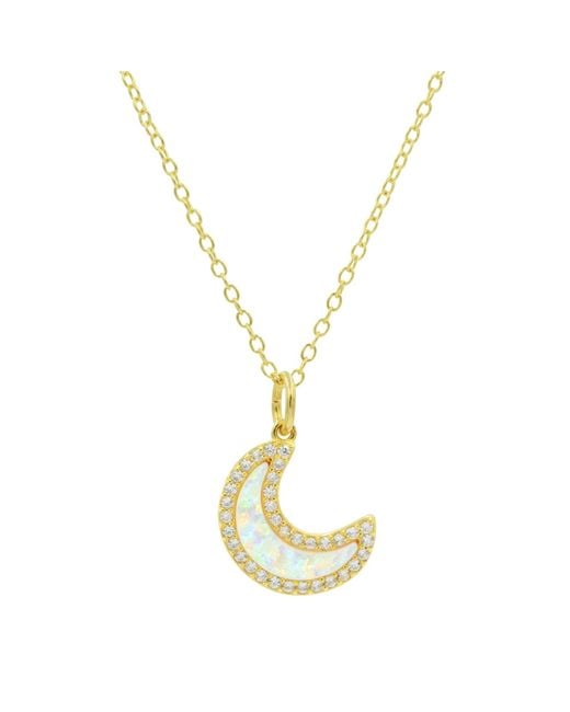 KAMARIA Blue Opal Moon Necklace
