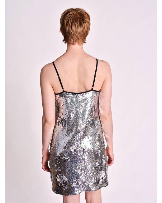 Any Old Iron Multicolor Petal To The Metal Sequin Short Dress