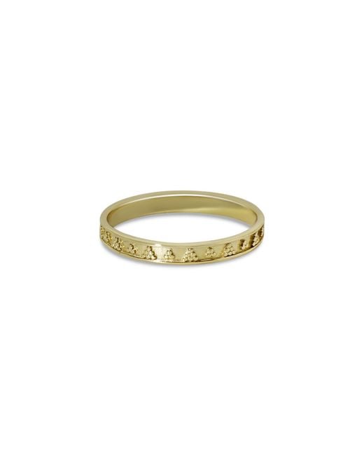 Argento Vivo Metallic Triangle Bead Ring