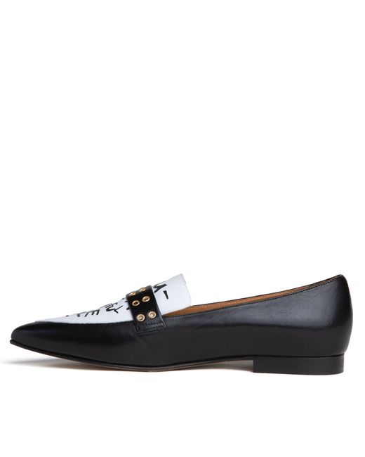 Beautiisoles by Robyn Shreiber Made in Italy Black Cecily & Leather Loafer Comfortable Work & Evening Wear