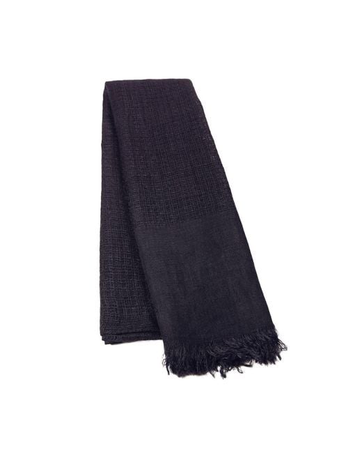 Heritagemoda Blue Handmade Dark Linen Scarf for men