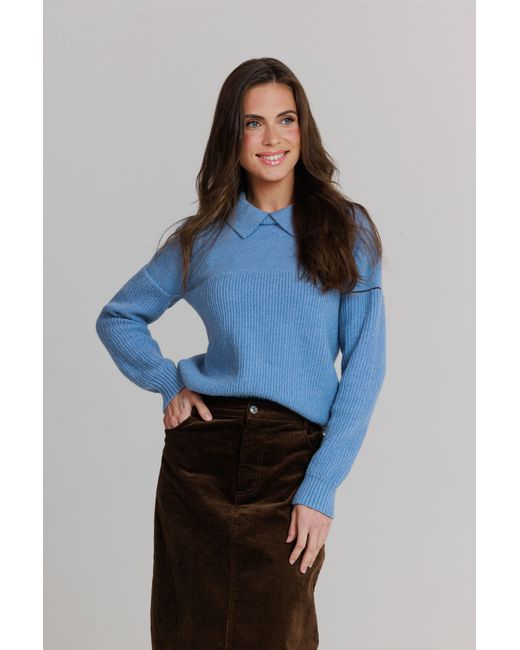 Lou&Up (Formerly Loup Clothing) Blue Collar Knit Sweater Powder