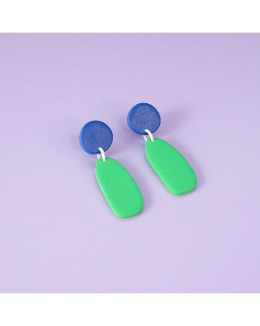 By Chavelli Green Miro Drop Earrings