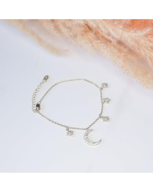 Luna Charles Metallic Vega Moon & Star Charm Bracelet