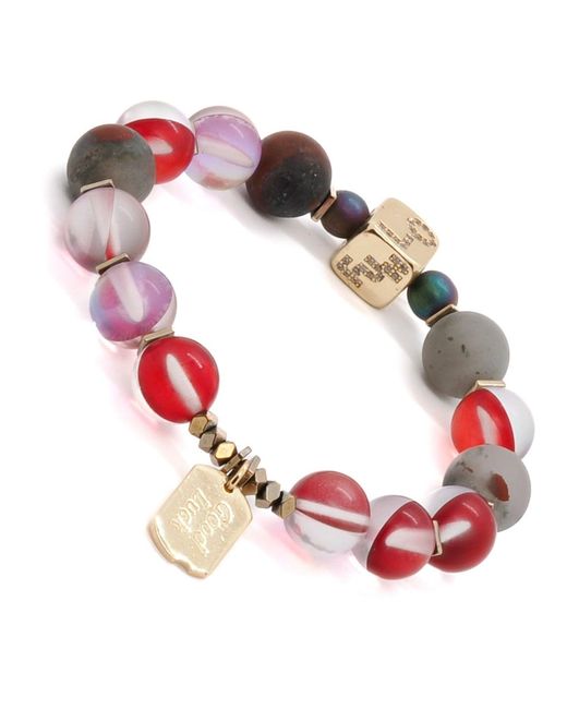 Ebru Jewelry Red Good Luck Cat Eye Love Bead Bracelet
