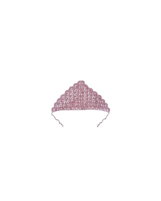 Springmoonatelier Pink Handmade Crochet Bandana – Detailed Motif Design