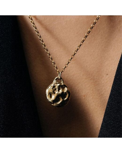 Moca Jewellery Metallic Moon Pendant