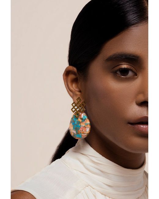 Lavani Jewels Blue Endless Knot Earrings