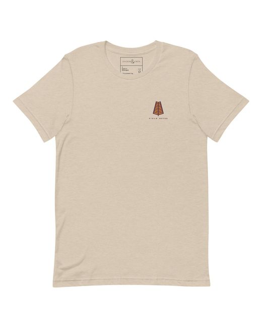 Anchor and Crew Natural Neutrals Desert Dust Three Field Notes Organic Cotton T-Shirt for men