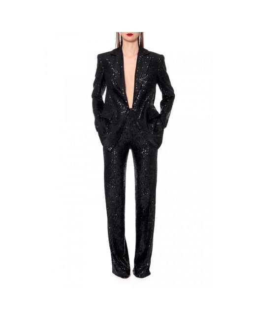 AGGI by HALEWSKI Black Luna Obsidian Sequined Blazer
