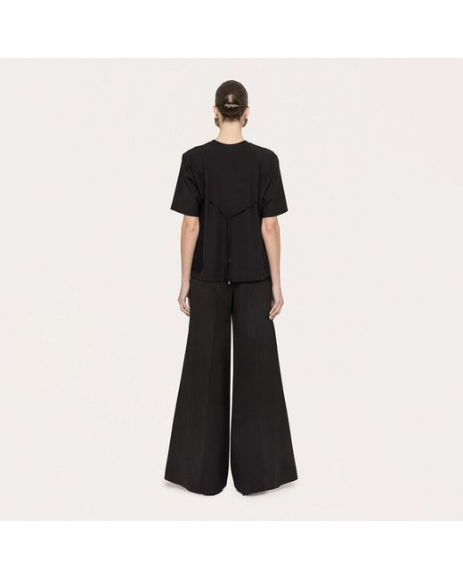 Nissa Black Lace-Panel Top