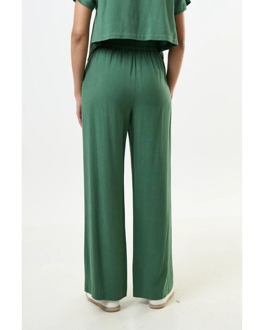 Louche Green Tilde Linen Mix Wide Leg Trouser