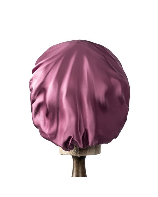Soft Strokes Silk Purple Pure Mulberry Silk Double Layer Bonnet Fig Tree