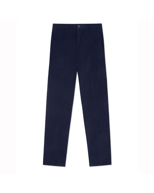 Gresham Blake Blue Cotton Stretch Chino for men