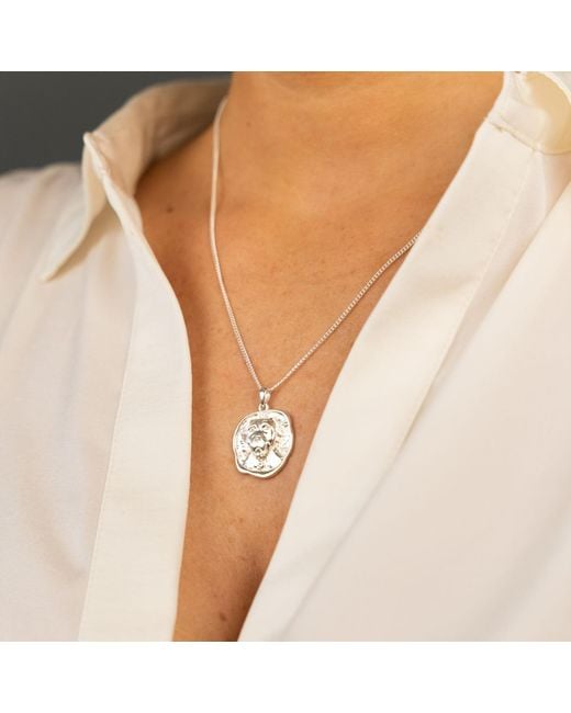 Frenvyrn Metallic Lars Dog Coin Necklace, Sterling for men
