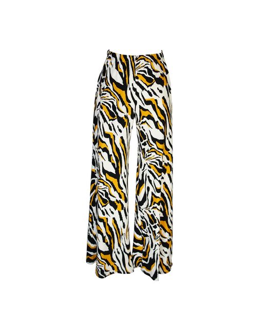 Jennafer Grace Metallic Saffron Zebra Tunic & Palazzo Set