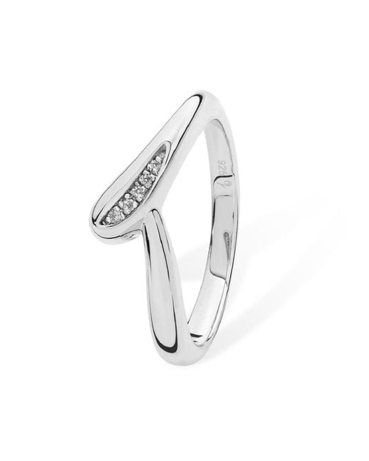 Lucy Quartermaine Metallic Solid Sterling Skinny Drip Ring