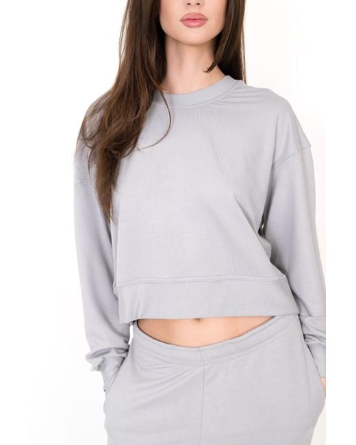 On/Off Essentials White The Solace Crew Neck Pullover