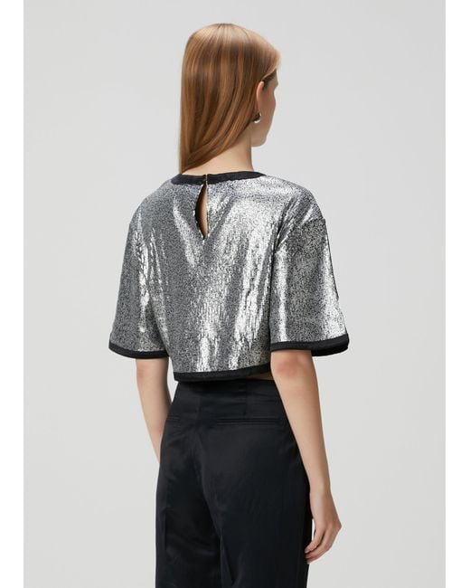 Pcfg Gray Sequin Top