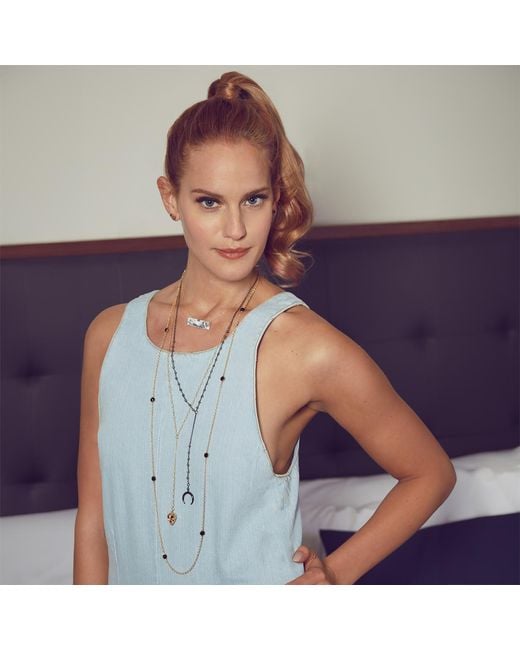 Heather Hawkins Jewelry Yellow Float Custom Cut Bar Semi-Precious Baguette Gemstone Necklace