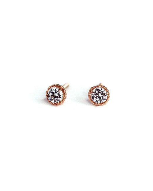 VicStoneNYC Fine Jewelry White Antique Lab Diamond Stud Earrings