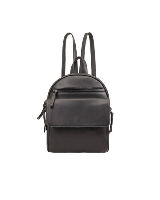Lloyd Baker Black Sikkim Leather Backpack