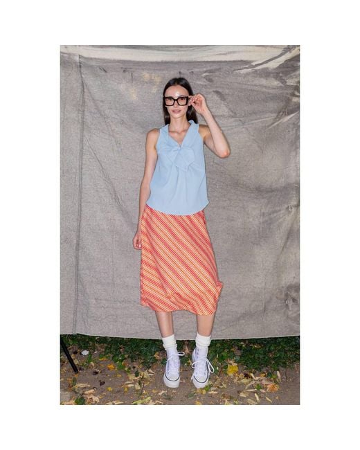 Bianca Popp Orange Wrapped Skirt