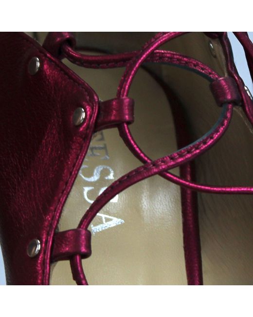 Stessa by Sarah Purple The Avalyn Lace Up Sandal