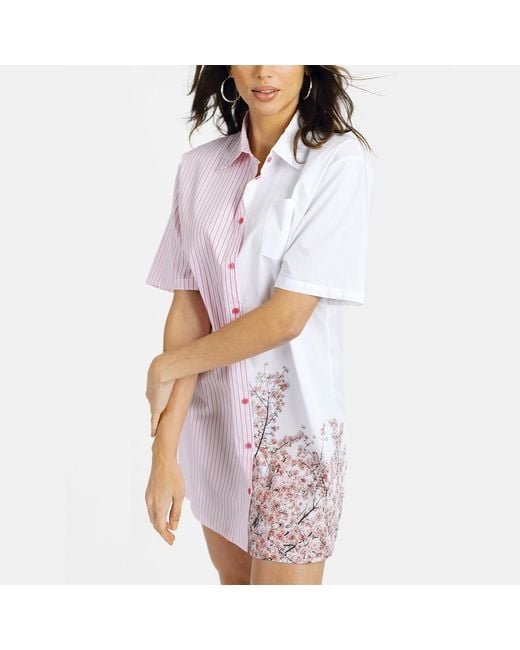 Zenzee Multicolor Two Tone Shirt Dress