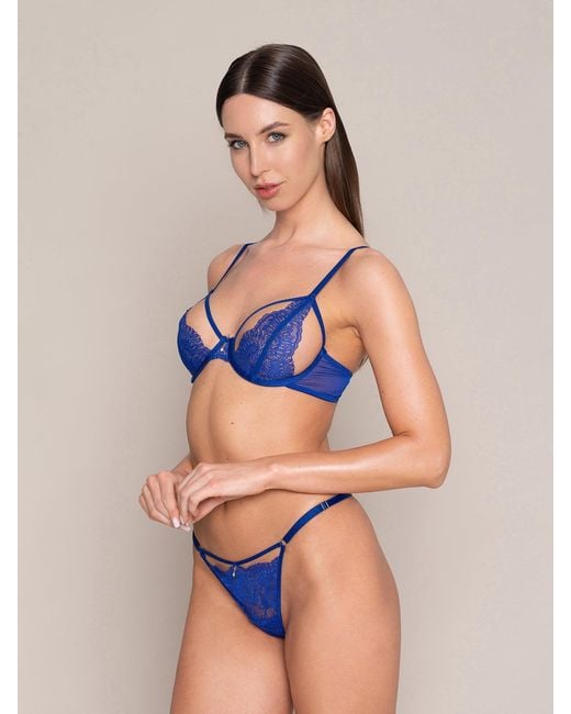 BonBon Lingerie Blue Pamela Ouvert Bra Royal