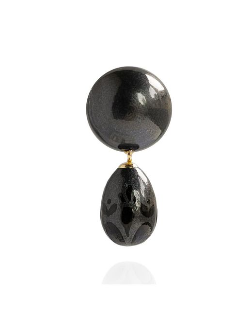 Saule Label Black Calista Brooch