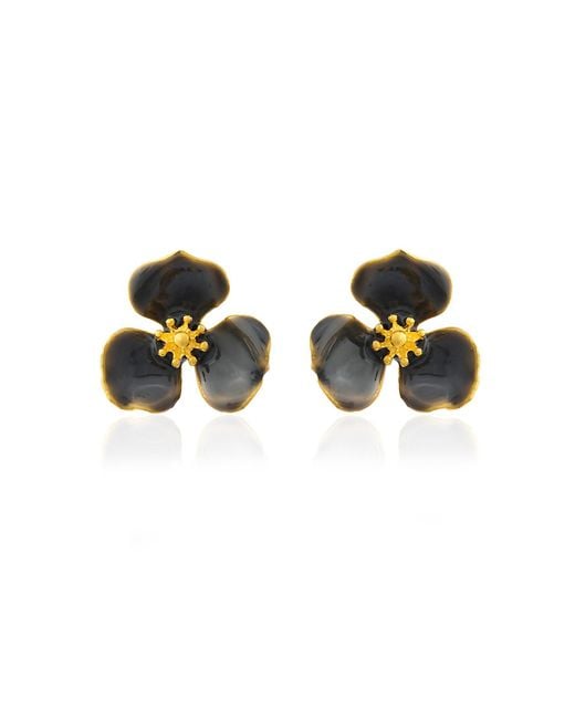 Milou Jewelry Gray Bloom Flower Earrings