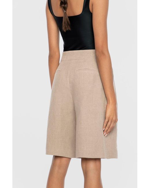 Dāl the Label Neutrals Linen Wide Suit Shorts Natural