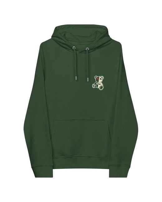 Anchor and Crew Green Bottle Four Busy Doing Nothing Editions Organic Cotton Hoodie for men