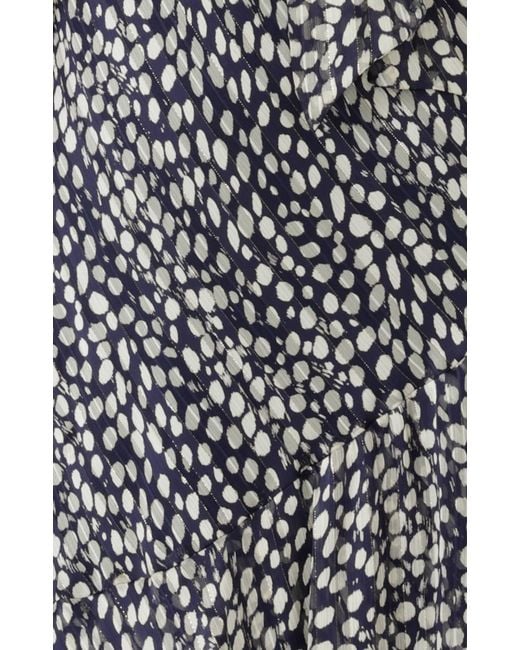 SACHA DRAKE Gray Cloudland Wrap Dress