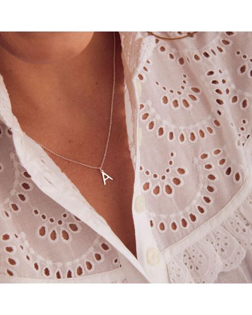 Posh Totty Designs Metallic Rose Gold Plated Letter Initial Necklace