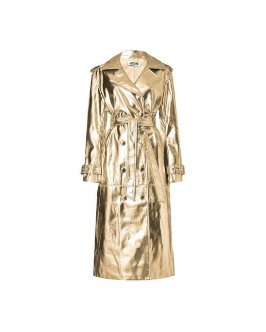 Amy Lynn Lupe Metallic Leather Trench