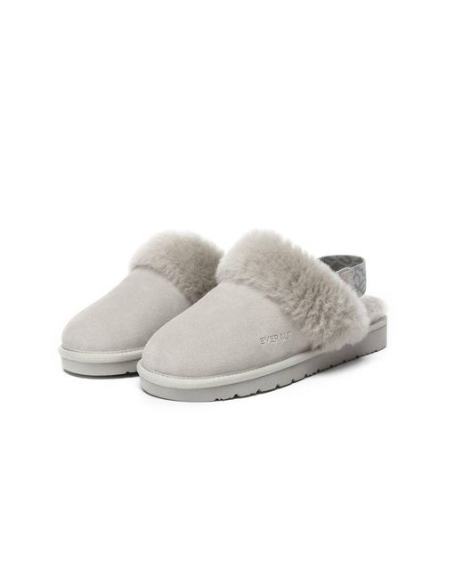 EverAu Australia Gray Pelican Removable Strap Slingback Slippers