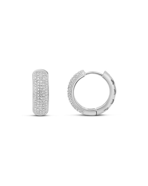 SHYMI Blue Thick Dome Pave Hoops