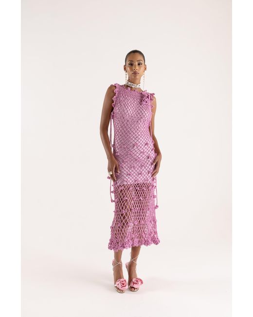 Andreeva Pink Sofia Handmade Knit Dress