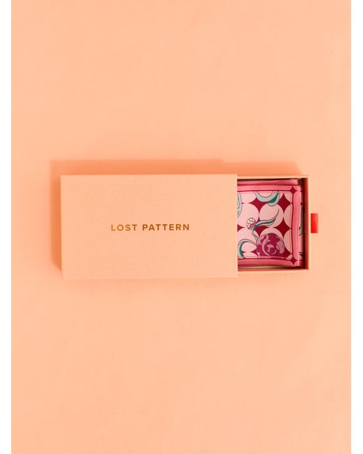 Lost Pattern Pink Dream Silk Twilly Neck Bow Scarf