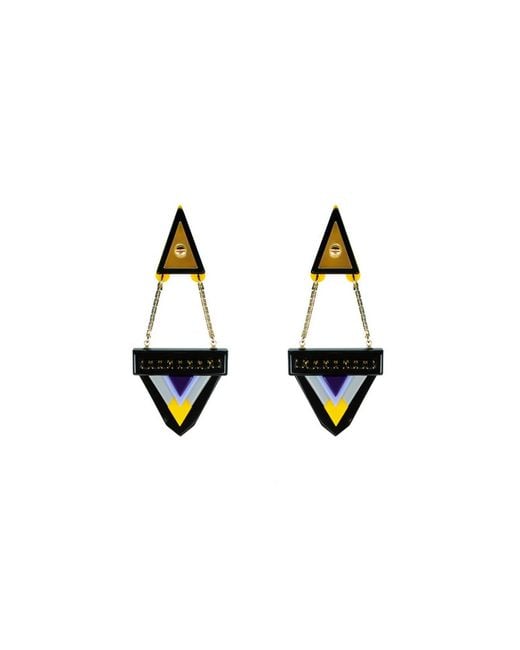 Gissa Bicalho Multicolor Handmade Acrylic Earring Kuntur