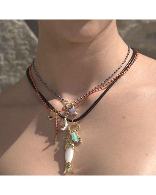 Alexie of Athens Metallic Essential Cord Charm Necklace