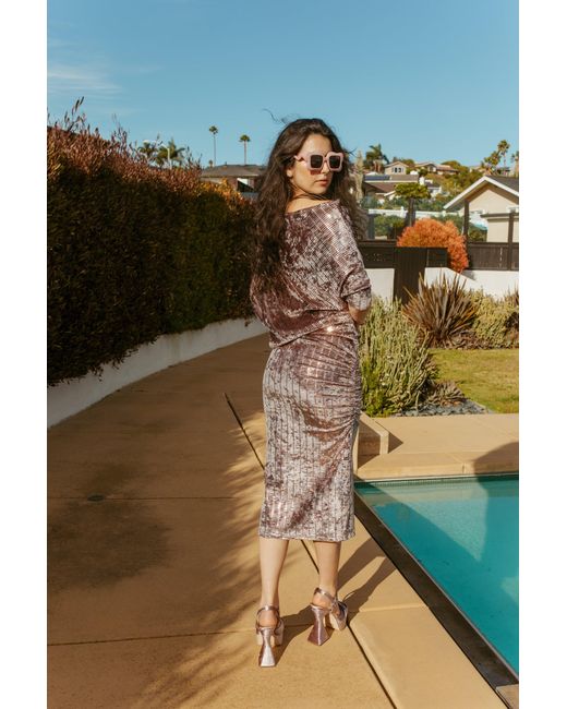Jennafer Grace Brown Discotron Ultraluxe Angle Dress