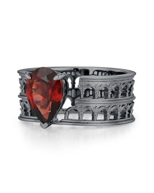 Azura Jewelry New York Metallic Blood Oath Colosseum Ring Vermeil
