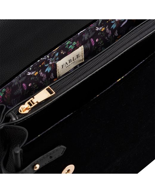 Fable England Black Structured Tote Medium
