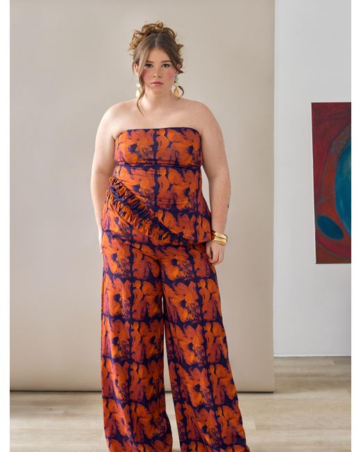 Mohala Grey Red Simone Pants