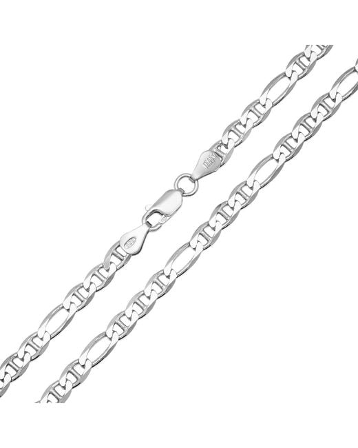 Kylie Harper Metallic Italian Sterling 4.75Mm Figaro Gucci/Mariner Chain Necklace for men