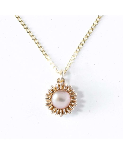 Lee Renee Metallic Dahlia Bud Freshwater Pearl Necklace –