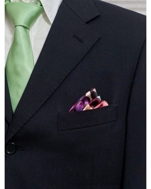Lost Pattern Red Lost Cherries Silk Pocket Square for men